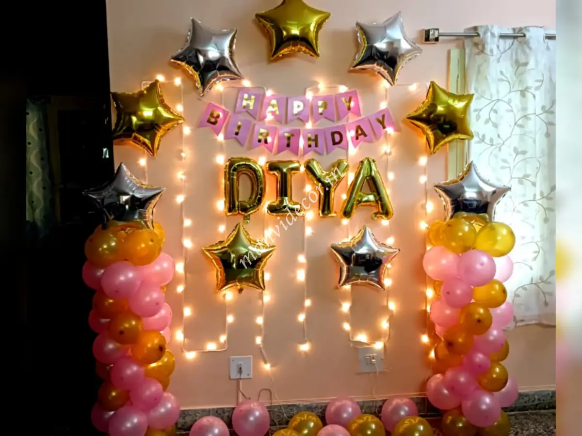 Birthday Bash With Name Decoration