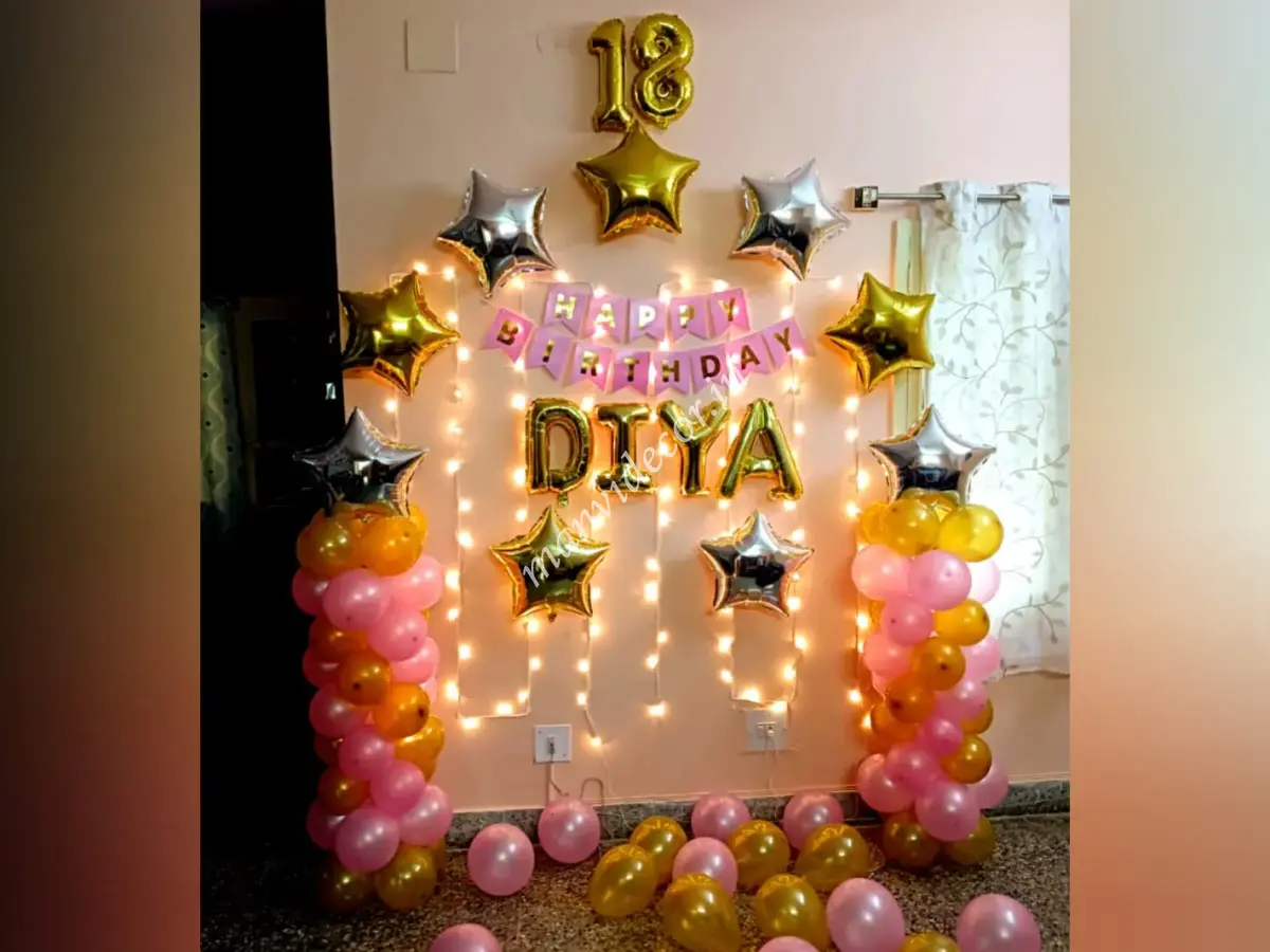 Birthday Bash With Name Decoration