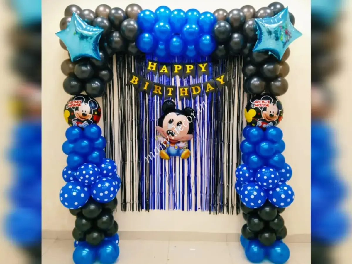 Blue Mickey Mouse Theme Decoration