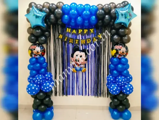 Blue Mickey Mouse Theme Decoration