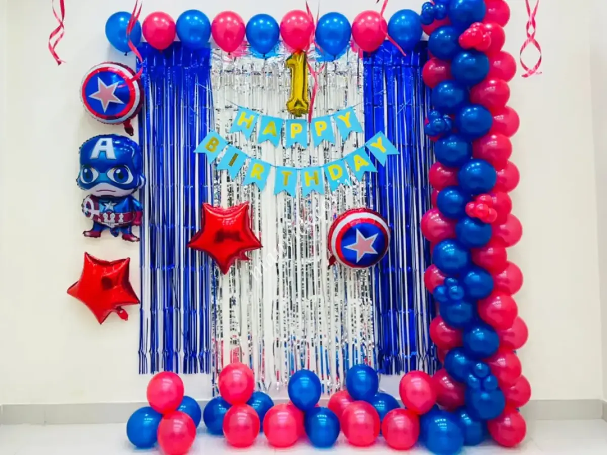 Captain America Balloon Decoration