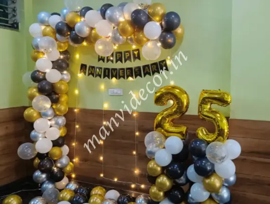 Elegant Anniversary Balloon Decoration