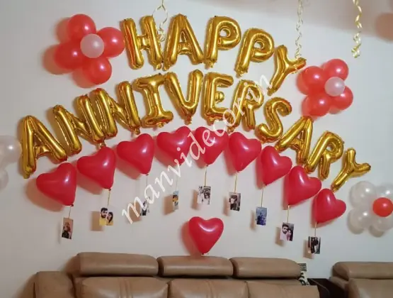 Red Anniversary Theme Decor