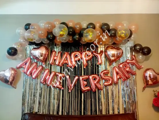 Rose Gold Anniversary  Decor