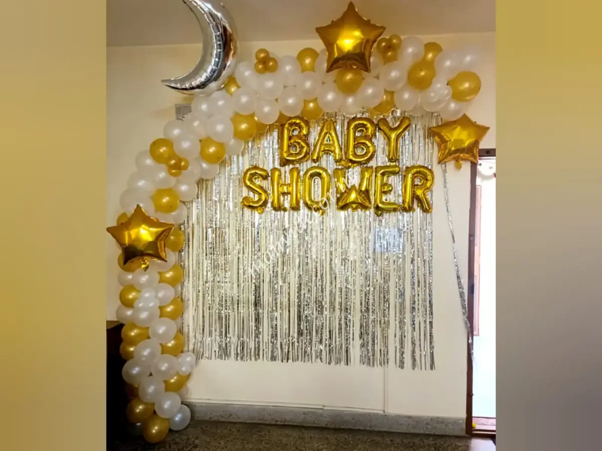 Golden Baby Shower Decoration