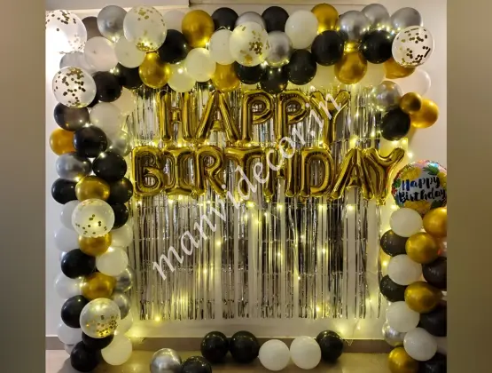 Elegant Golden and Black Decor