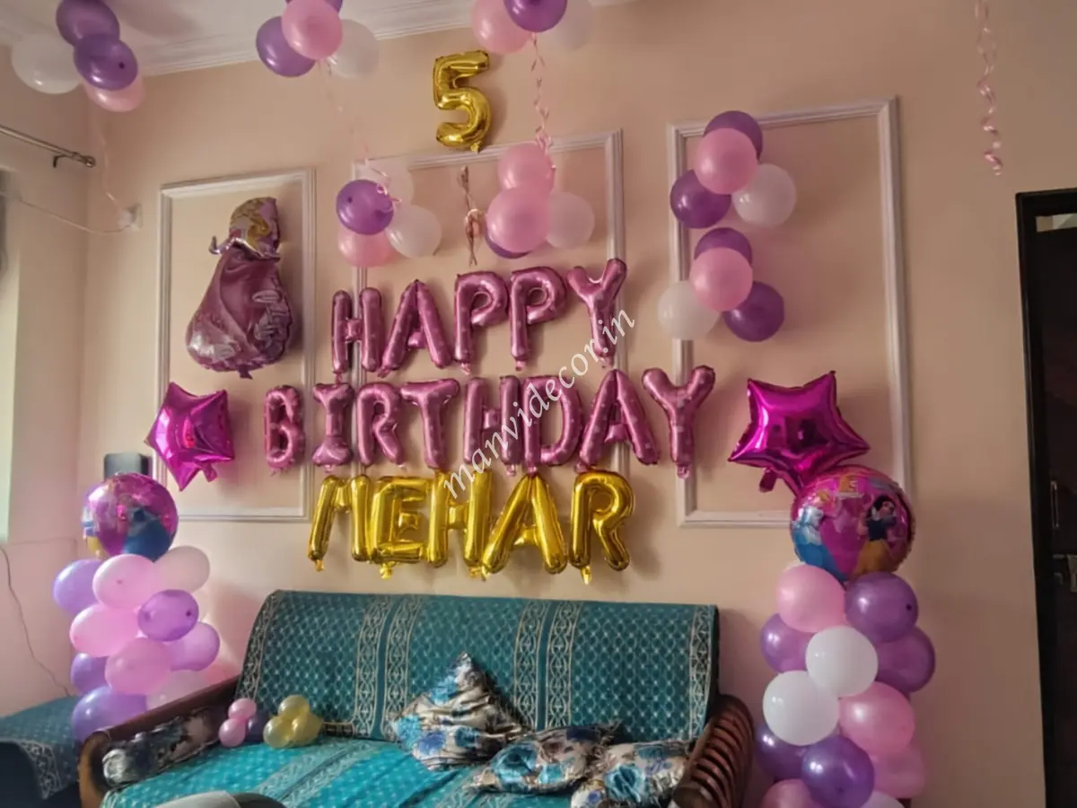 Birthday Princess Balloon Decor