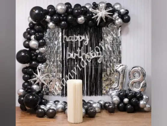 Black And Silver Garland Decor