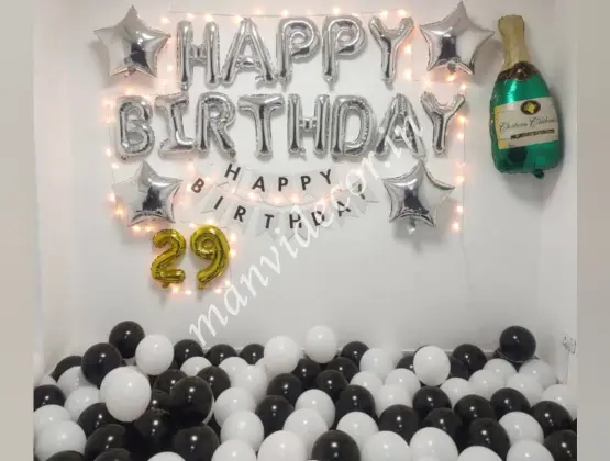 Black and White Party Decor