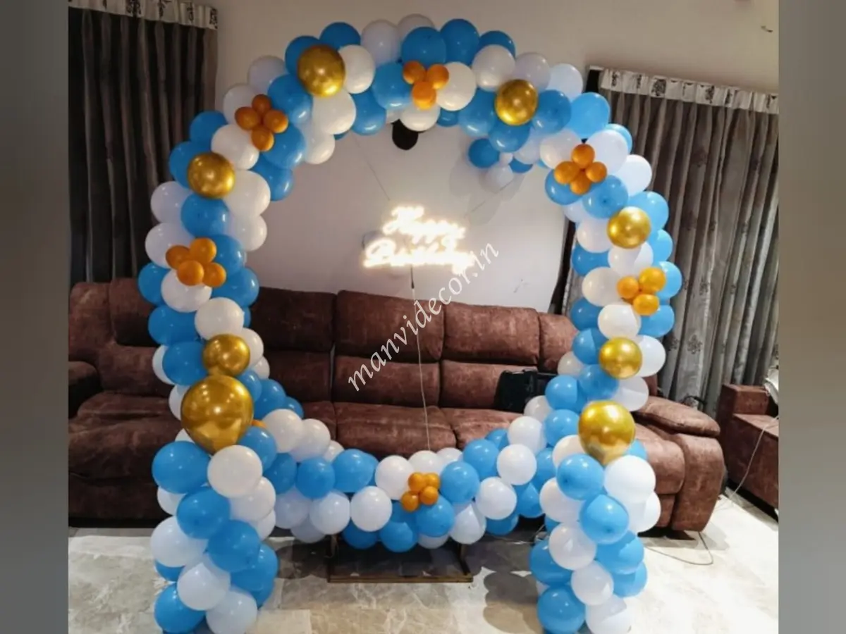 Blue and White Ring Decor