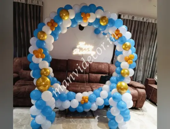 Blue and White Ring Decor