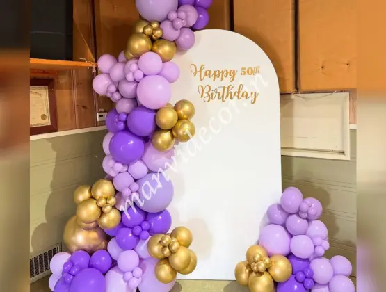 Golden Jubilee Lavender Birthday Decor
