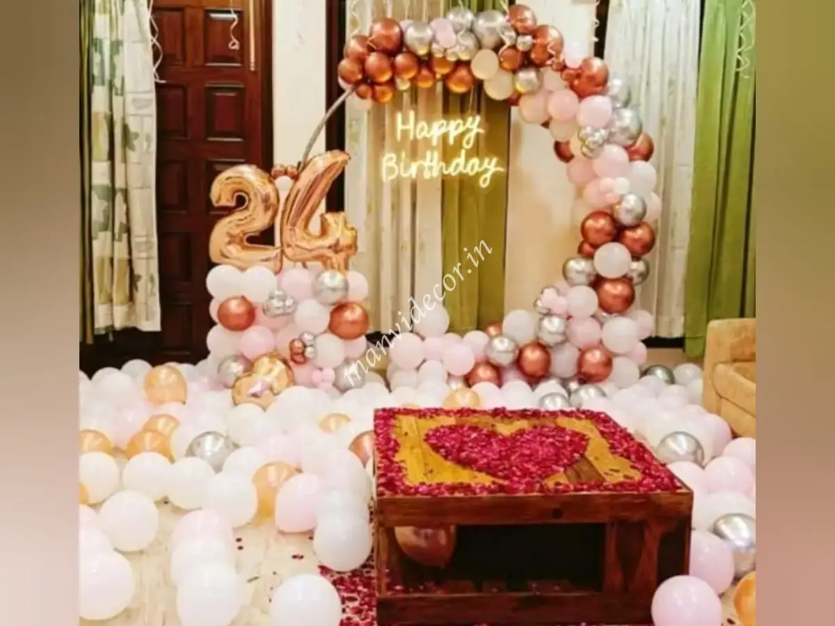 Pink Glow Birthday Decoration