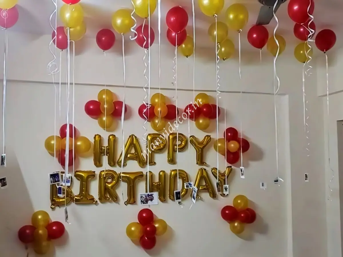 low cost balloon decoration for birthday