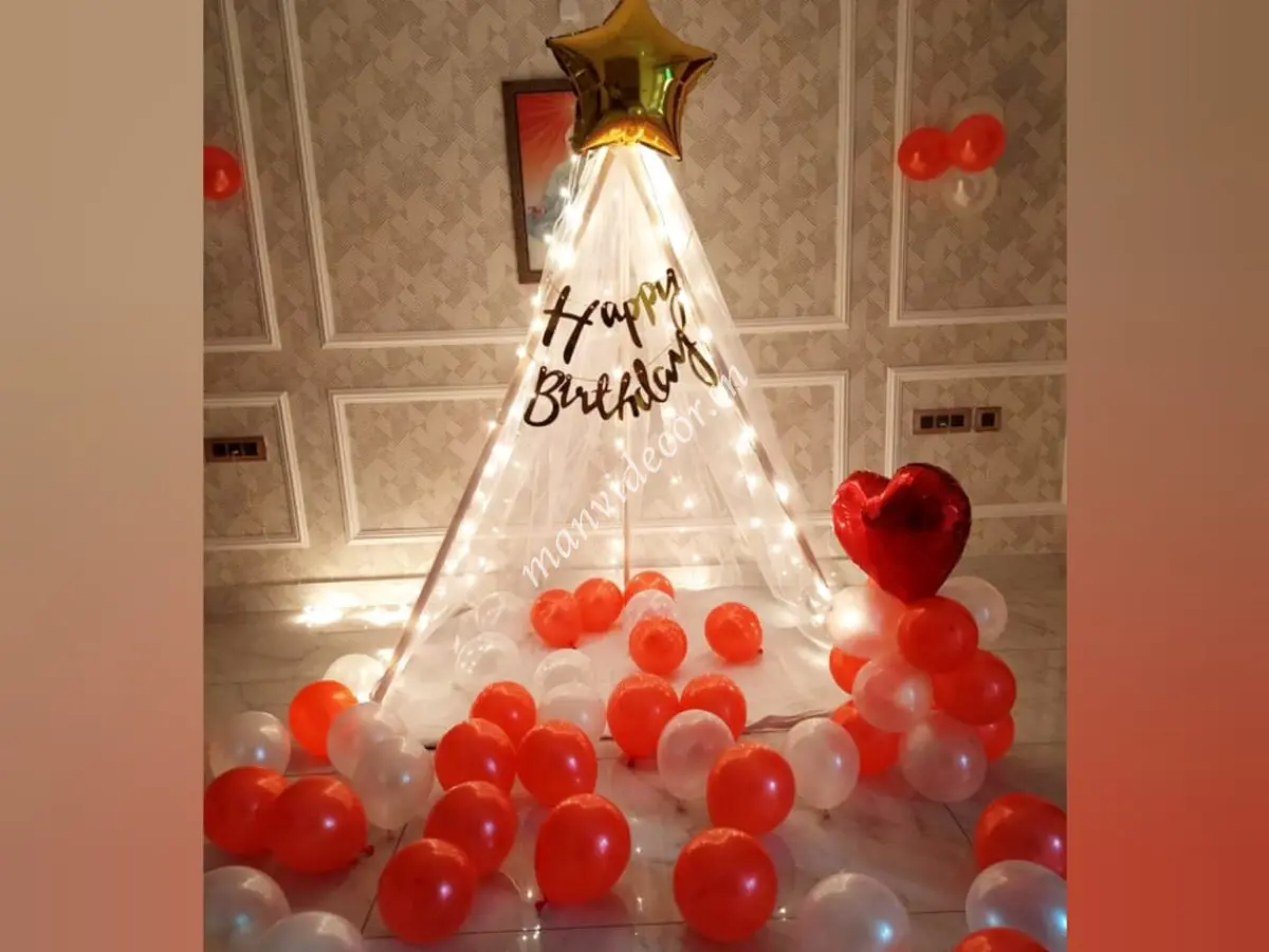 Red and White Cabana Decor