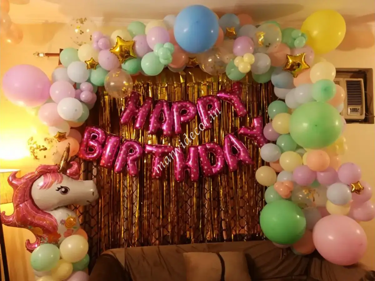 Unicorn Surprise Birthday Decoration