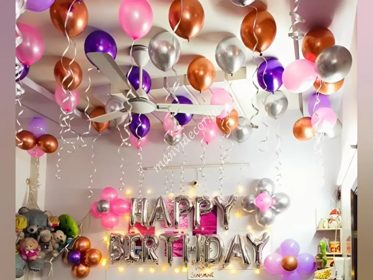 Simple birthday decoration idea at home