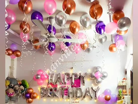 Glossy Chrome Birthday Decoration
