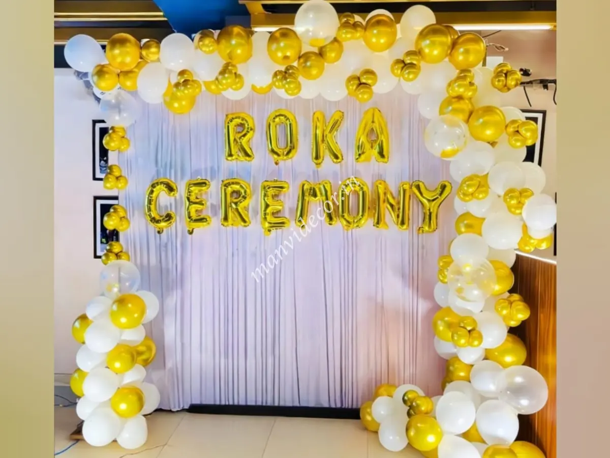 Roka ceremony decoration for engagement 