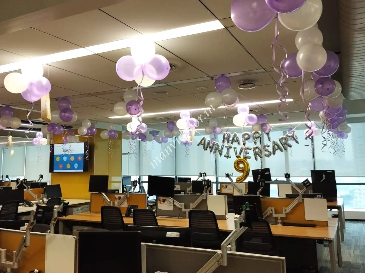 Office Anniversary Balloon Decoration
