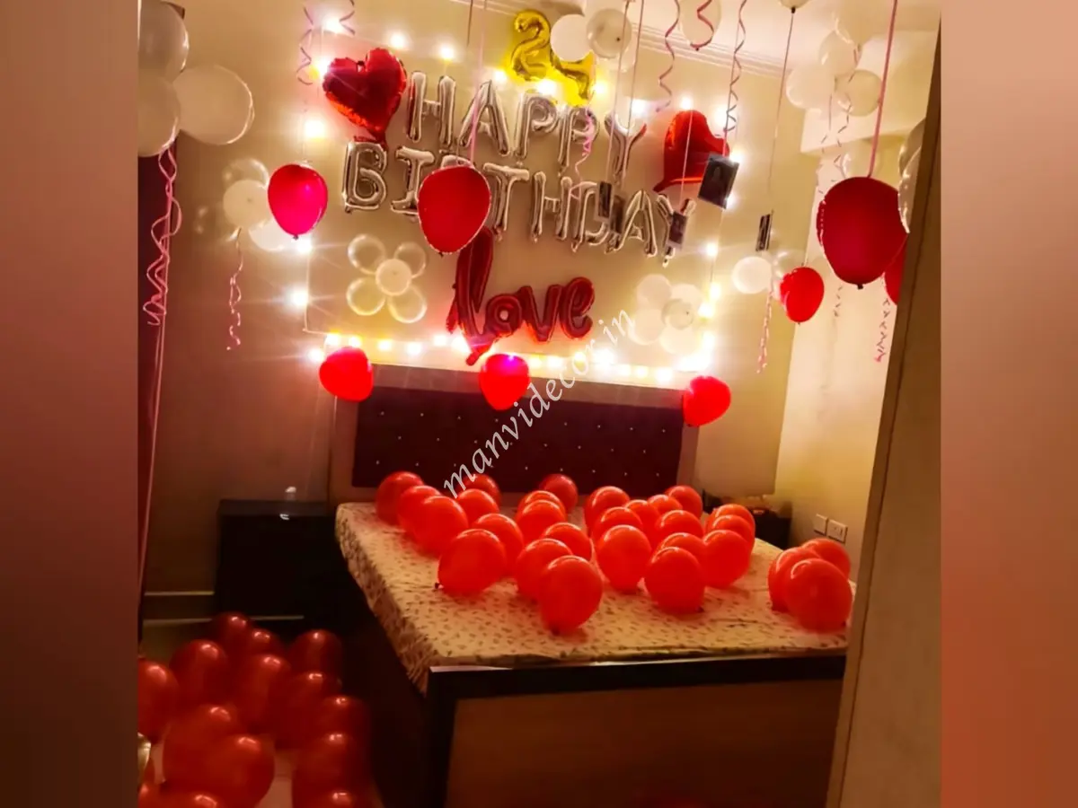 Birthday room decoration for husband