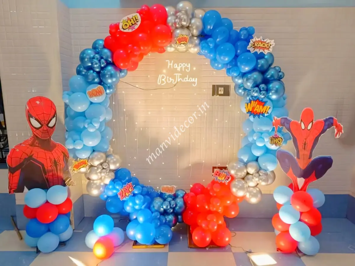 Special spiderman theme decoration for boys
