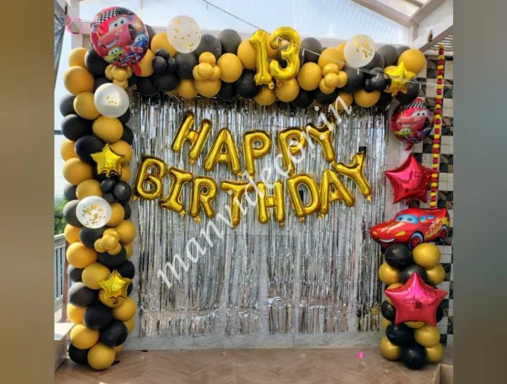 Car Theme Surprise Birthday Decoration