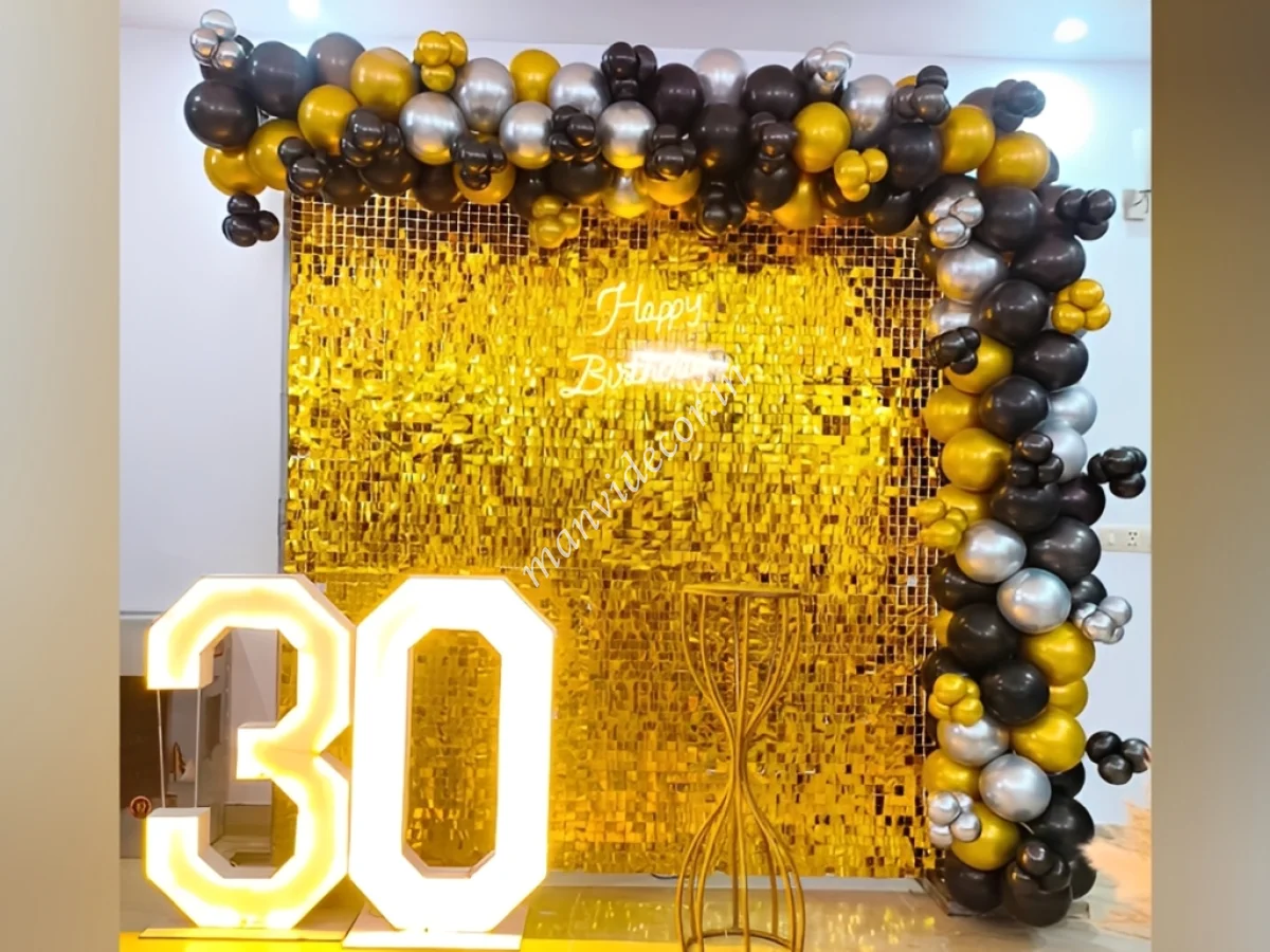 Dazzling Golden Sequin Decor