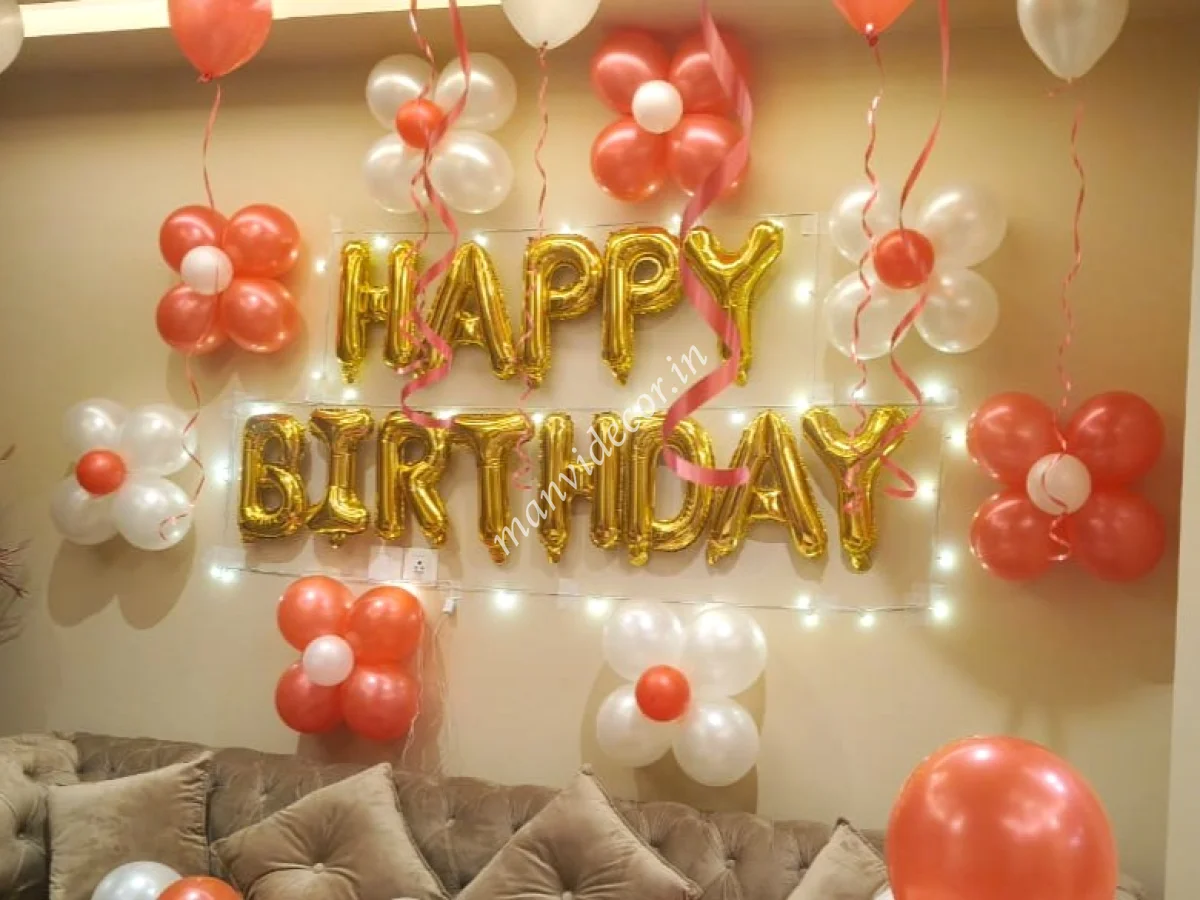 Simple Red and White Birthday Decor