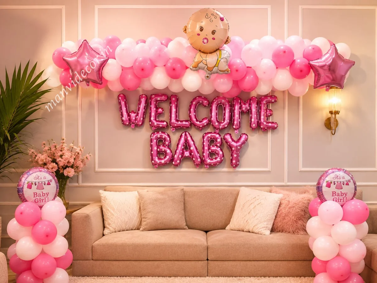Baby Girl Welcome Surprise Decor