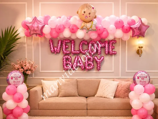 Baby Girl Welcome Surprise Decor