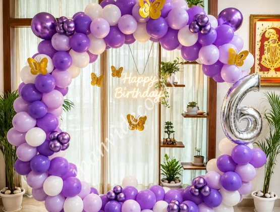 Radiant Purple Balloon Ring Decor