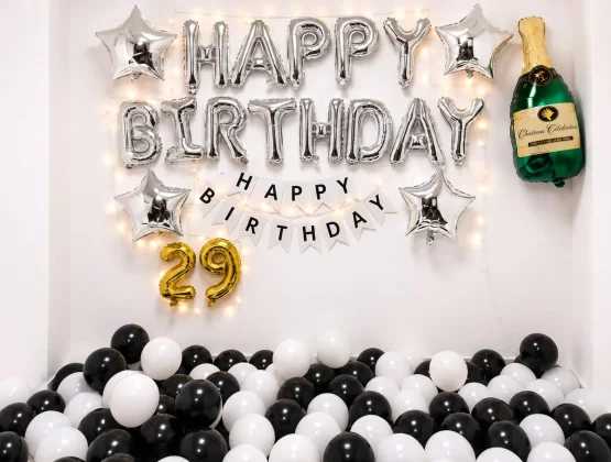 Black and White Party Decor