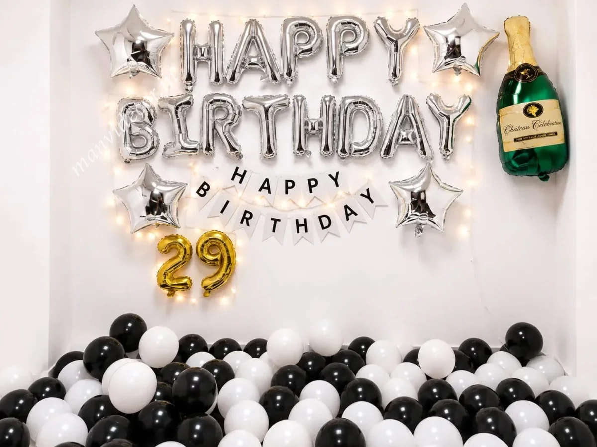 Black and White Party Decor