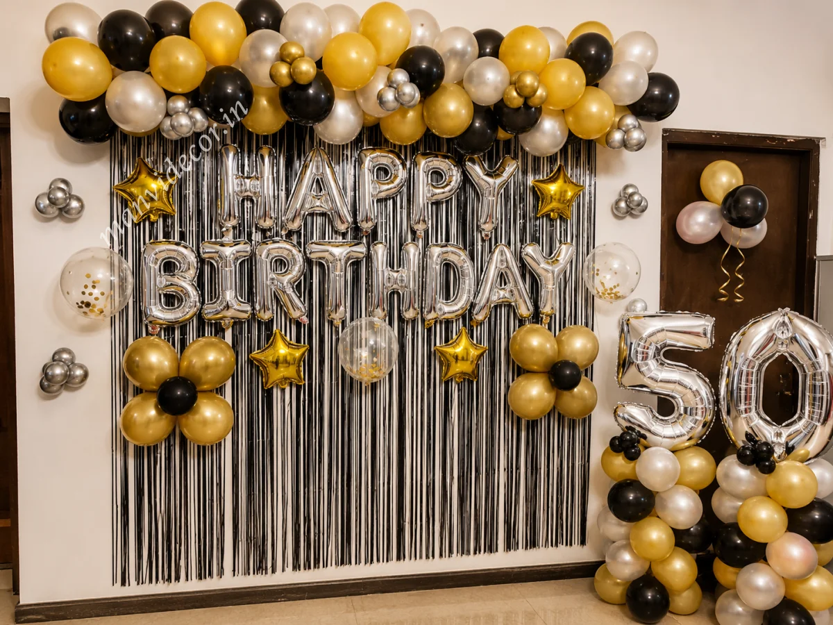 Black Golden Party Decoration