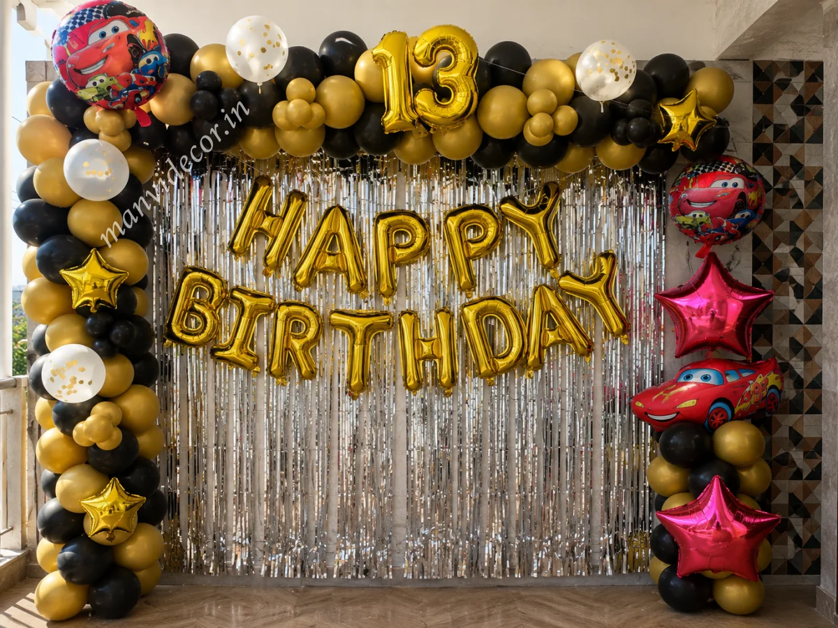 Car Theme Surprise Birthday Decoration