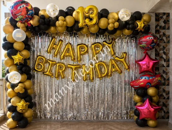 Car Theme Surprise Birthday Decoration
