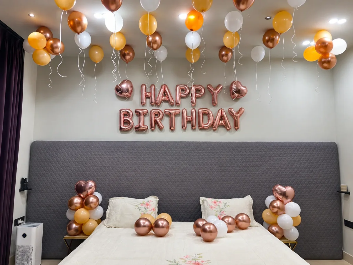 Birthday room decoration at home