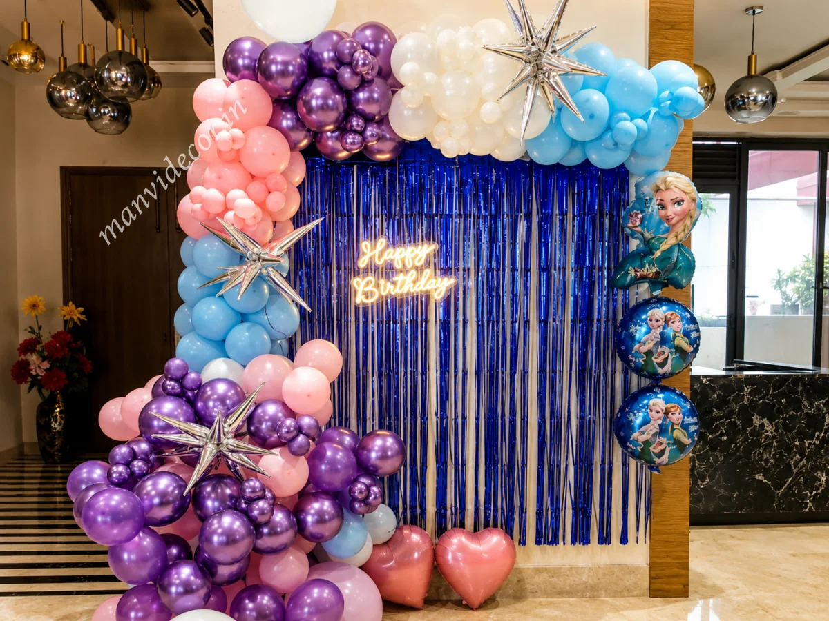 Frozen Birthday Balloon Decor