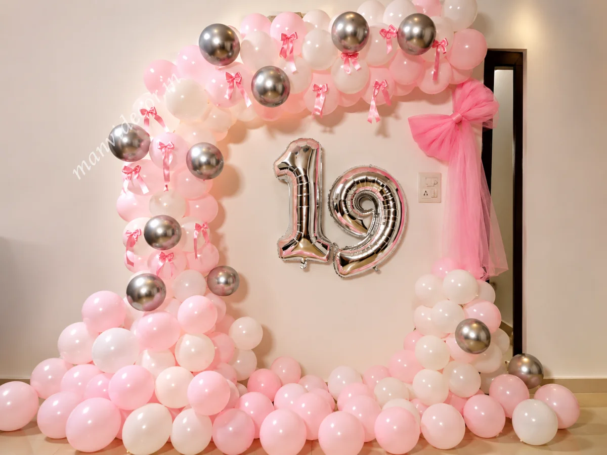 Pretty Pink Bow Balloon Decor