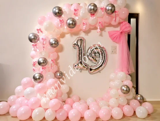 Pretty Pink Bow Balloon Decor