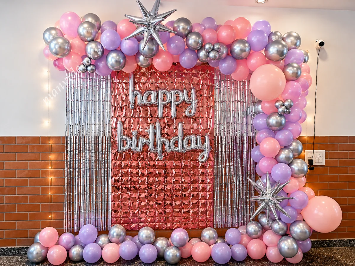 Sequin Curtains Rose-gold Decoration